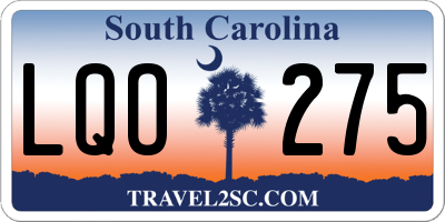 SC license plate LQO275