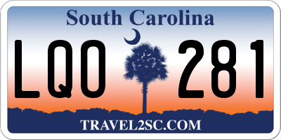SC license plate LQO281
