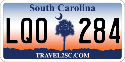 SC license plate LQO284
