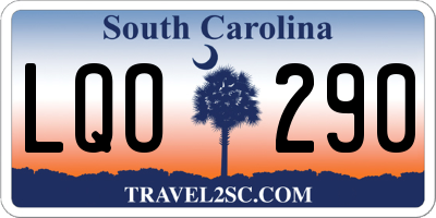 SC license plate LQO290