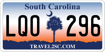 SC license plate LQO296