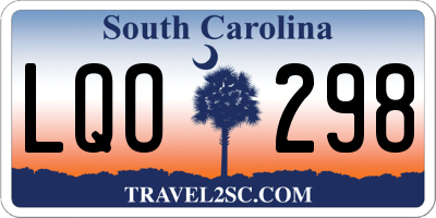 SC license plate LQO298