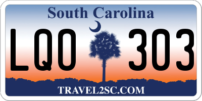 SC license plate LQO303