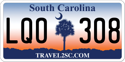 SC license plate LQO308