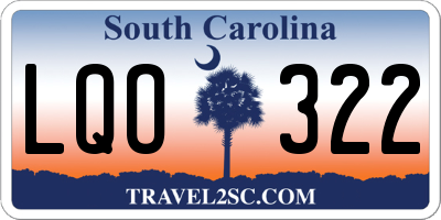 SC license plate LQO322