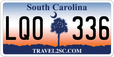 SC license plate LQO336