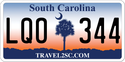 SC license plate LQO344