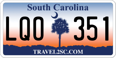 SC license plate LQO351