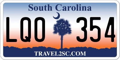 SC license plate LQO354