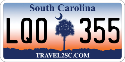 SC license plate LQO355