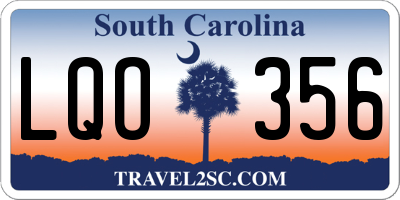 SC license plate LQO356