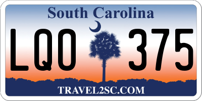 SC license plate LQO375