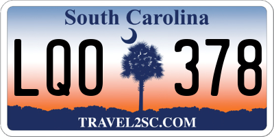 SC license plate LQO378