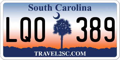 SC license plate LQO389