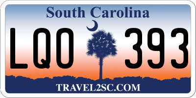 SC license plate LQO393