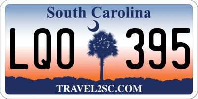 SC license plate LQO395