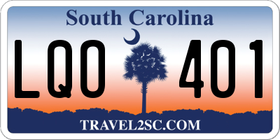 SC license plate LQO401