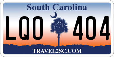 SC license plate LQO404