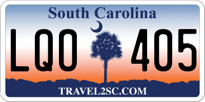 SC license plate LQO405