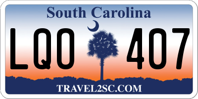 SC license plate LQO407