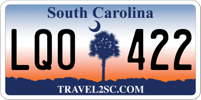 SC license plate LQO422