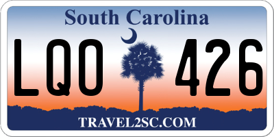 SC license plate LQO426