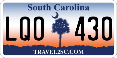 SC license plate LQO430