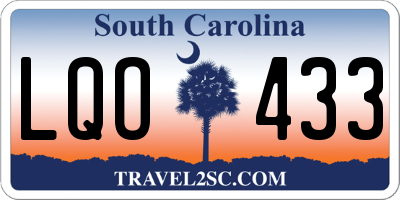 SC license plate LQO433
