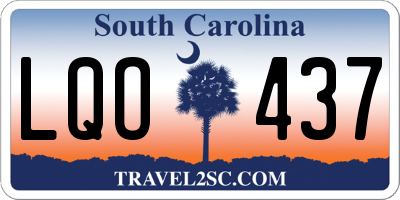 SC license plate LQO437