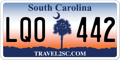 SC license plate LQO442