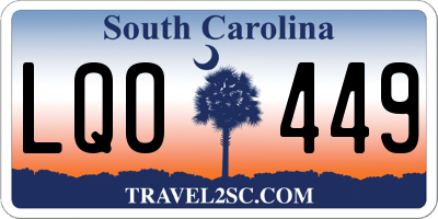 SC license plate LQO449