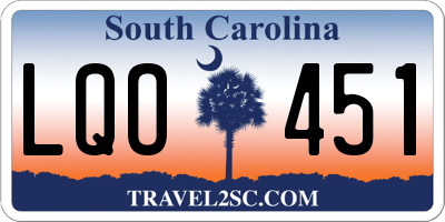 SC license plate LQO451