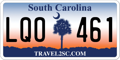 SC license plate LQO461