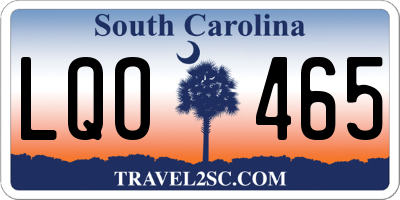 SC license plate LQO465