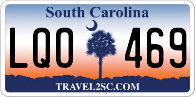 SC license plate LQO469
