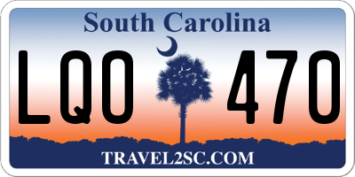 SC license plate LQO470