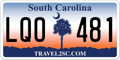 SC license plate LQO481
