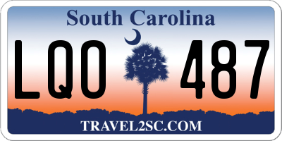 SC license plate LQO487