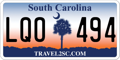 SC license plate LQO494