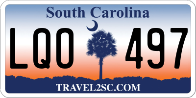 SC license plate LQO497