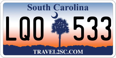 SC license plate LQO533