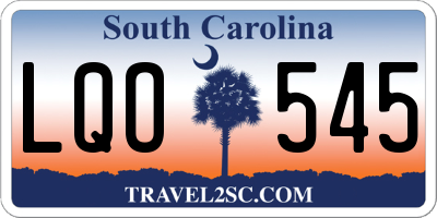 SC license plate LQO545