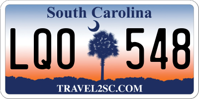 SC license plate LQO548