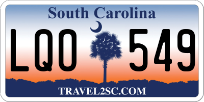 SC license plate LQO549