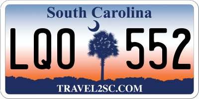 SC license plate LQO552