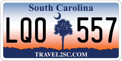 SC license plate LQO557