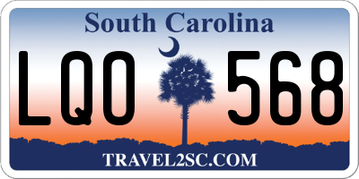 SC license plate LQO568