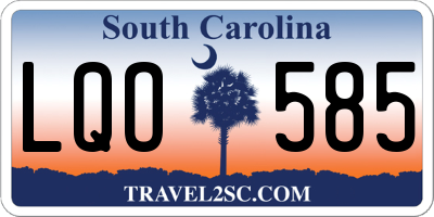SC license plate LQO585
