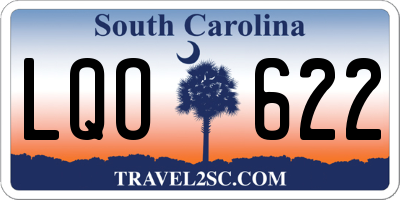 SC license plate LQO622