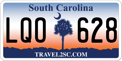 SC license plate LQO628